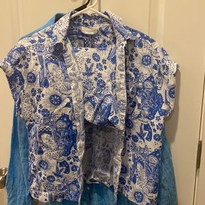 Animal print top and short set